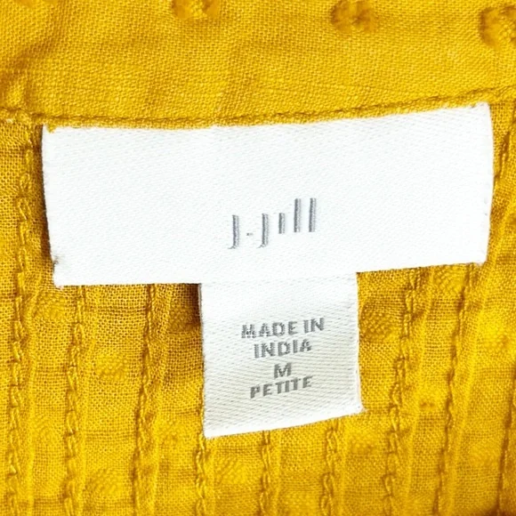 J. Jill Pleated Swiss Dot Cotton Top (PM) - Picture 8 of 10